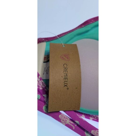 Cremiux Swim Bikini Women Halter Size Medium Bottom High Weist Multicolor - Picture 8 of 11